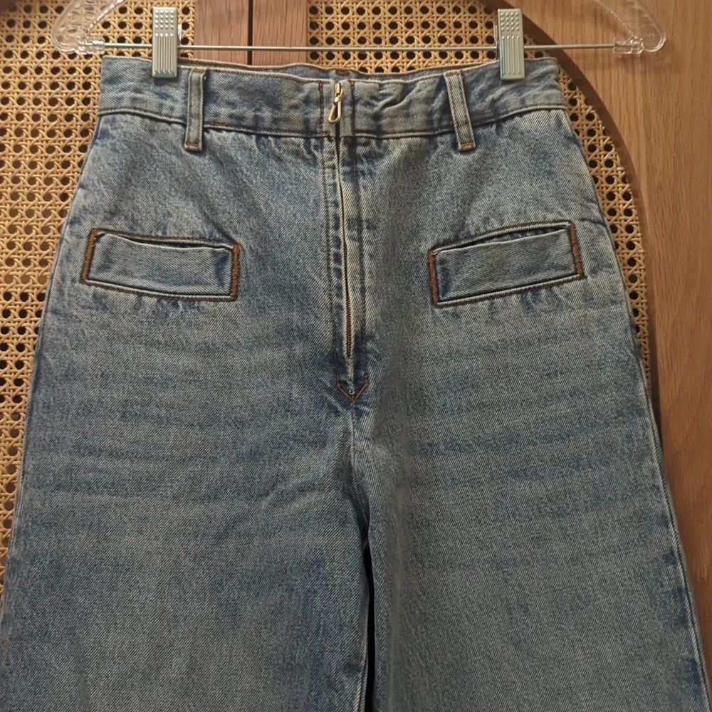 NWT Sandro Wide Leg Jean (Oslo Jean) Sz 34 - XS | Light Wash Denim - Picture 2 of 9